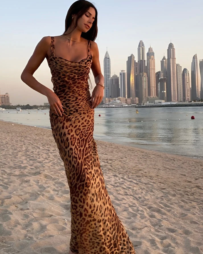 Leopard Print Maxi Dress