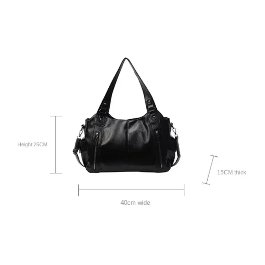 Textured Faux Leather Shoulder Crossbody Bag