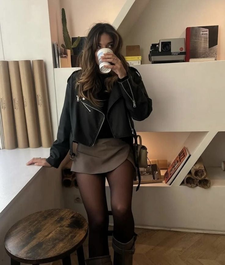 High-Waist Wrap Skort
