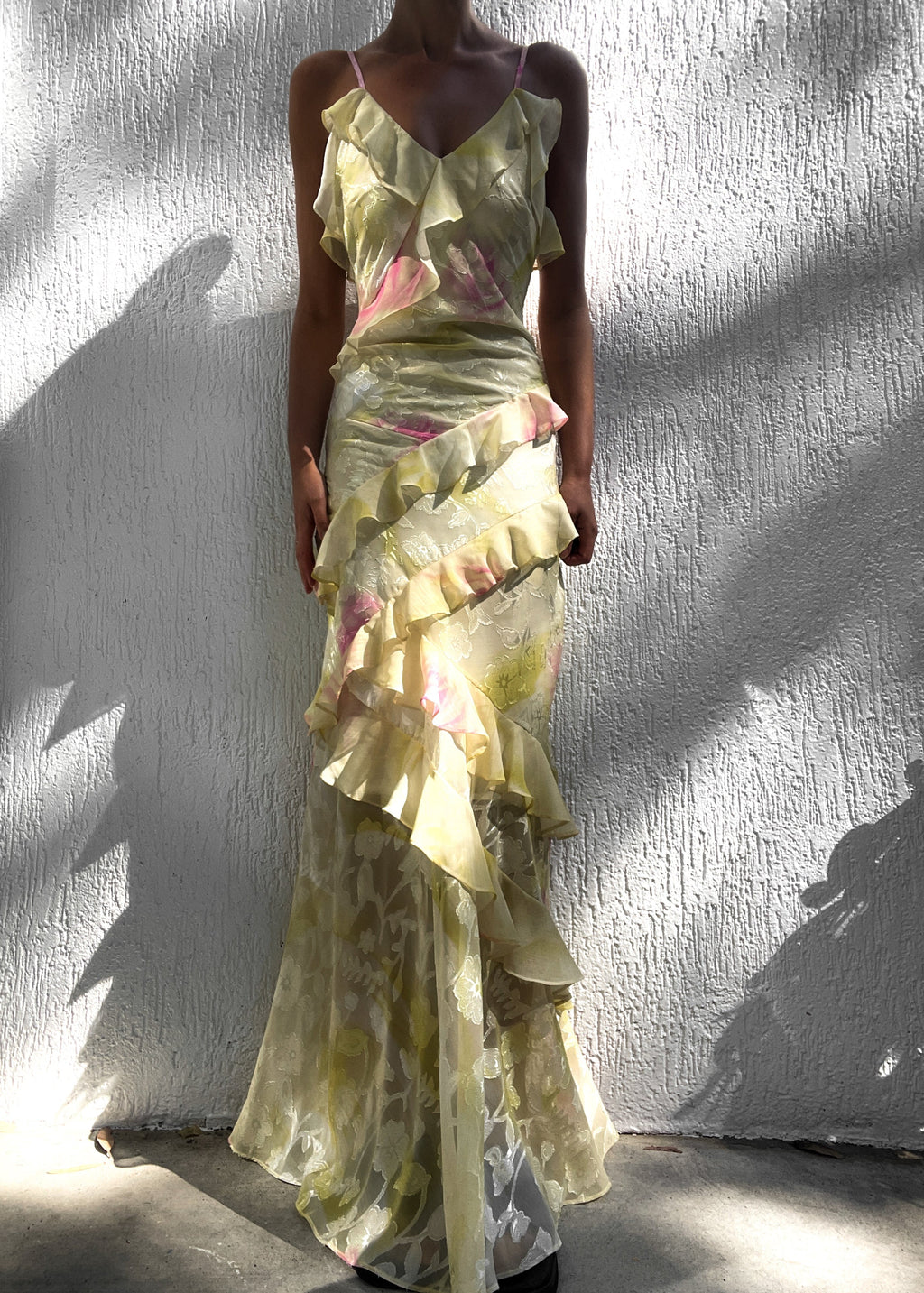 Floral Ruched Maxi Dress