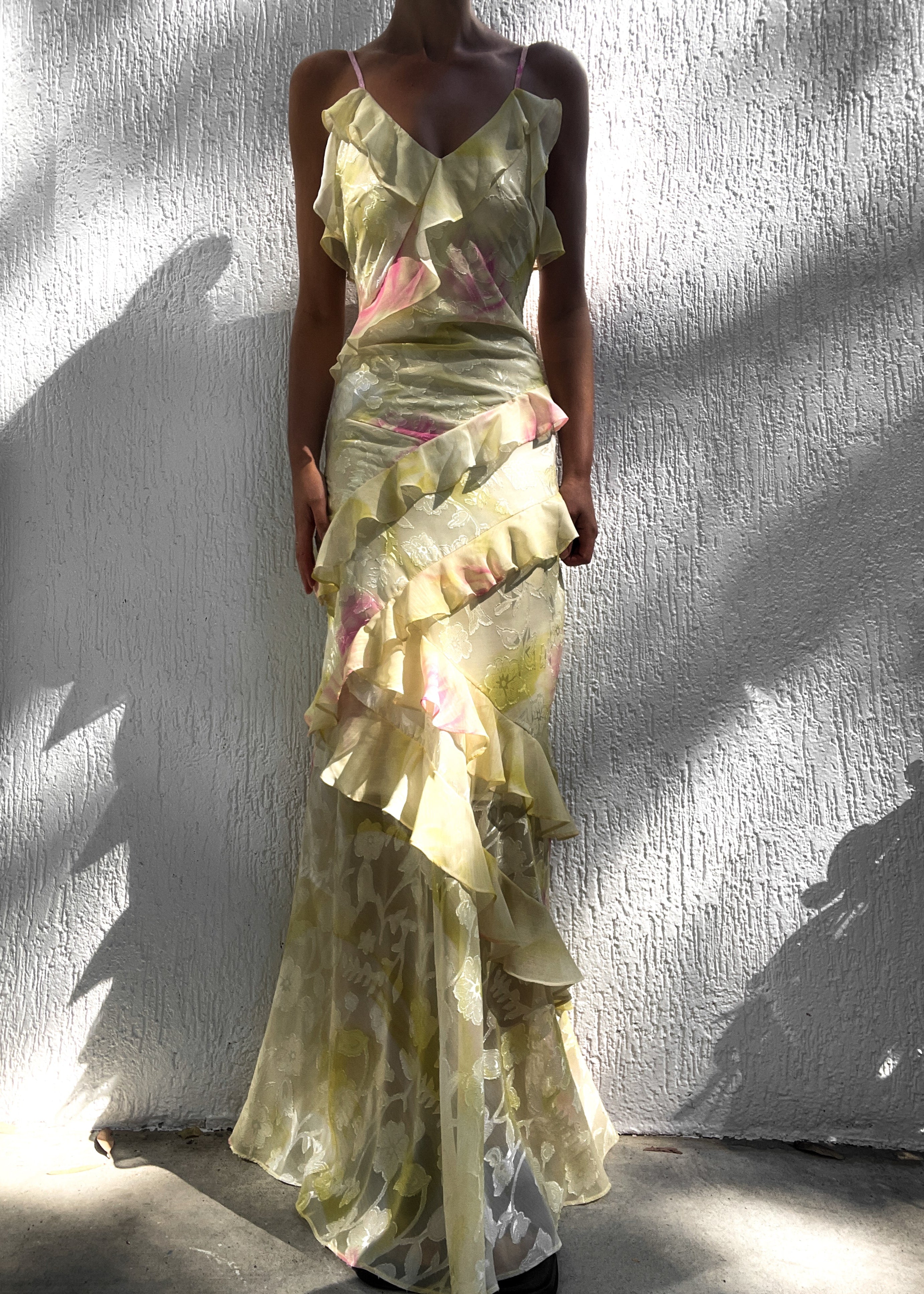 Floral Ruched Maxi Dress
