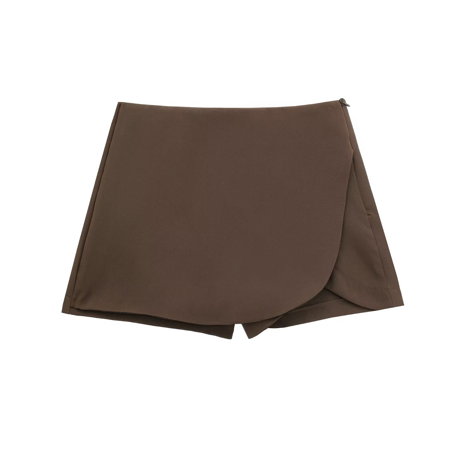 High-Waist Wrap Skort