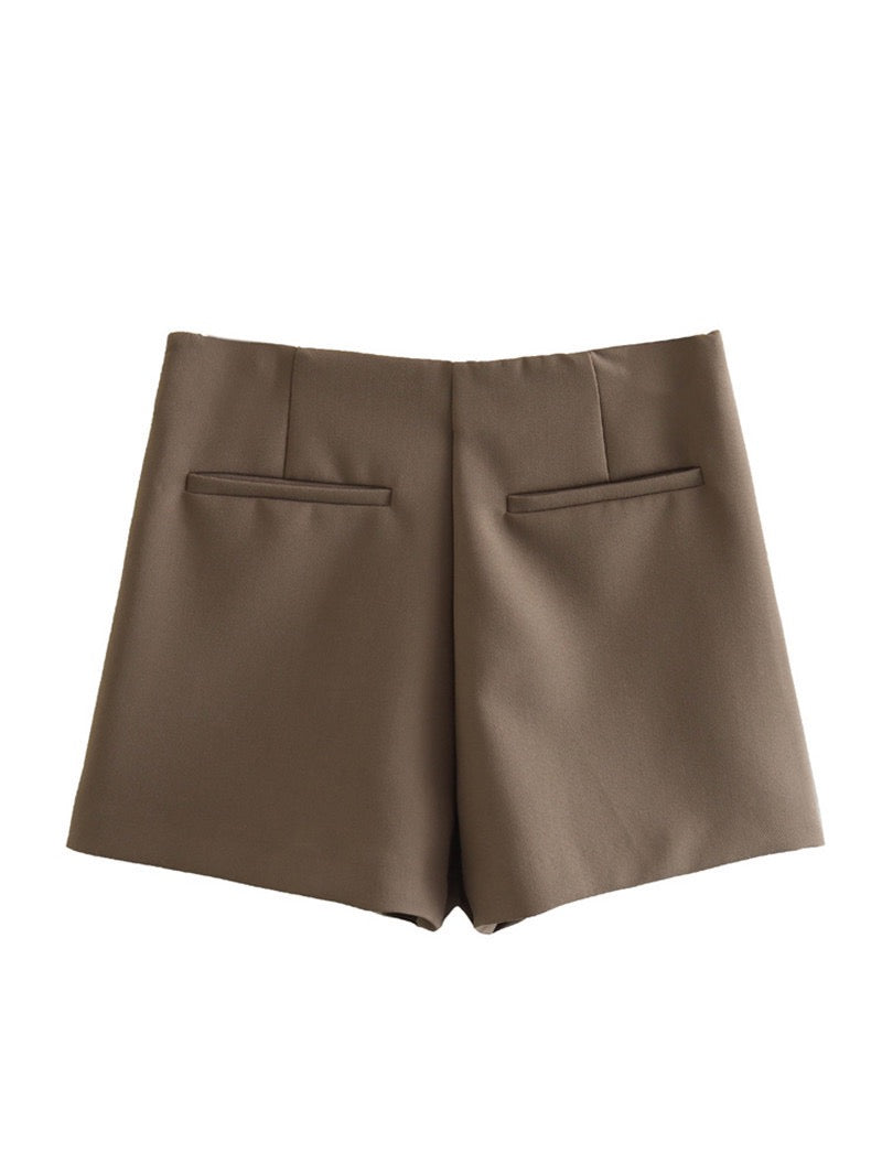 High-Waist Wrap Skort