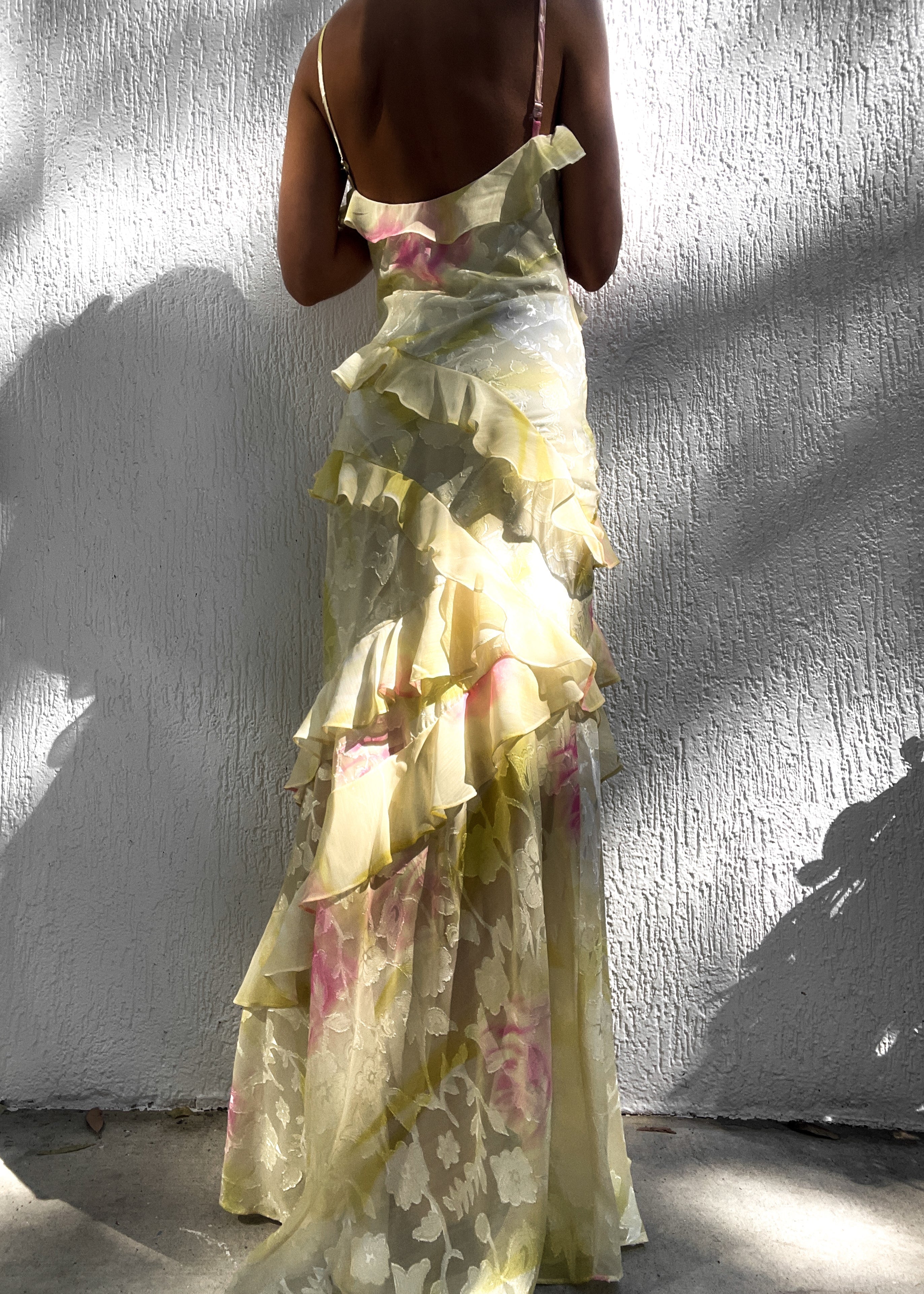 Floral Ruched Maxi Dress