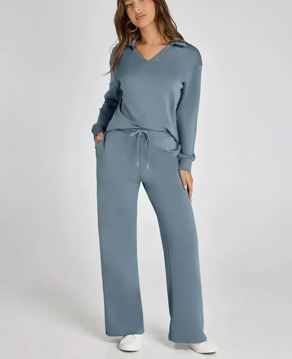 Collared Lounge Set