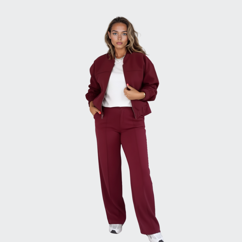 Bomber Style Two Piece Lounge Set