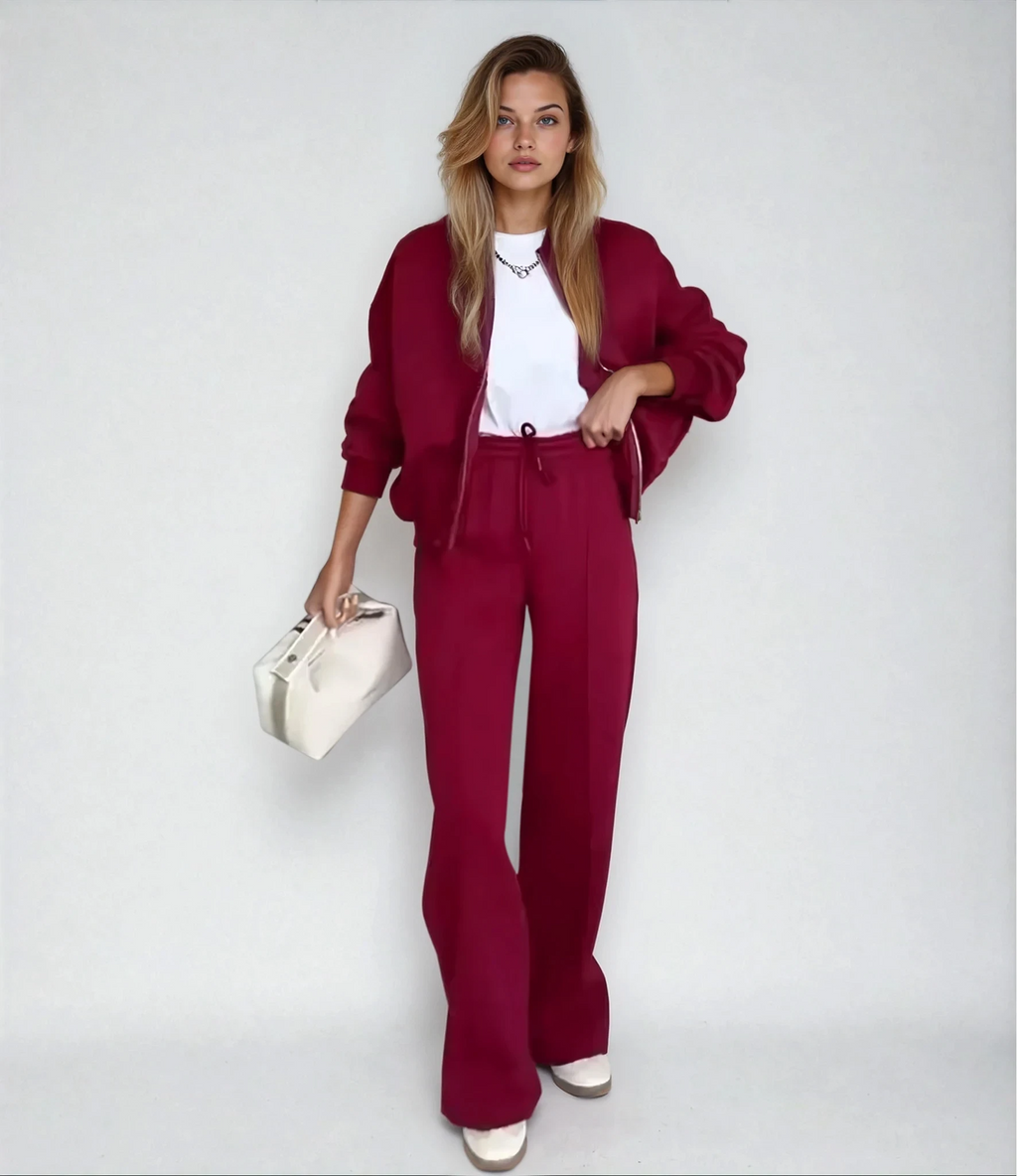 Bomber Style Two Piece Lounge Set