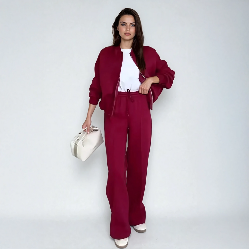Bomber Style Two Piece Lounge Set