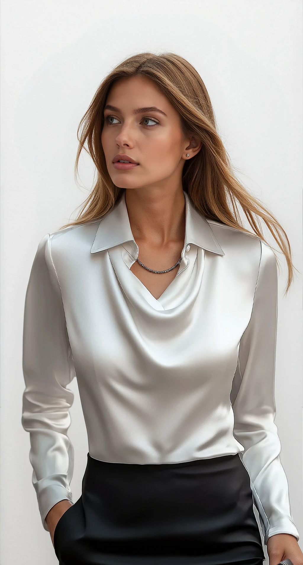 Relaxed Fit Draped Blouse