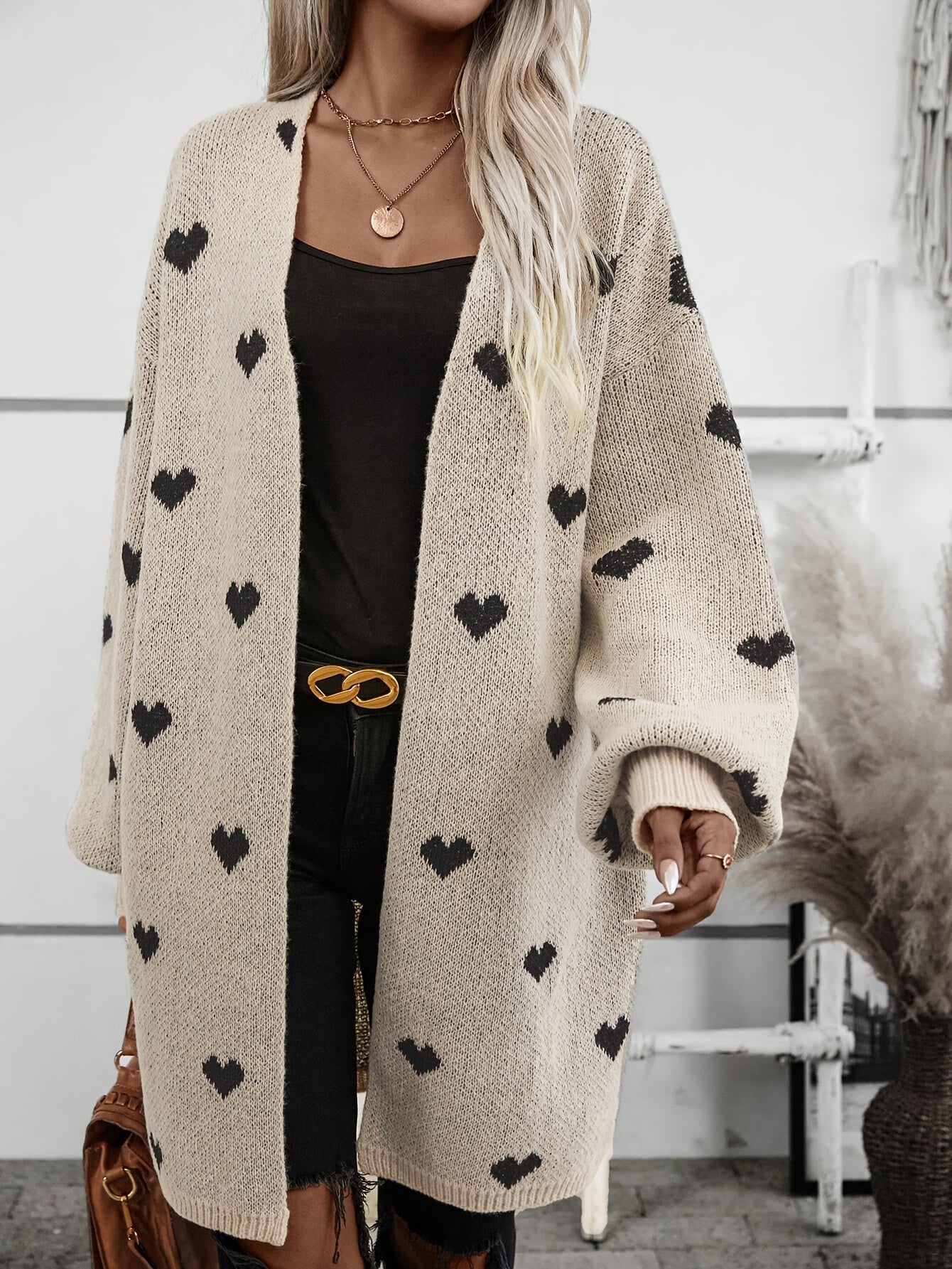 Heart Pattern Cardigan