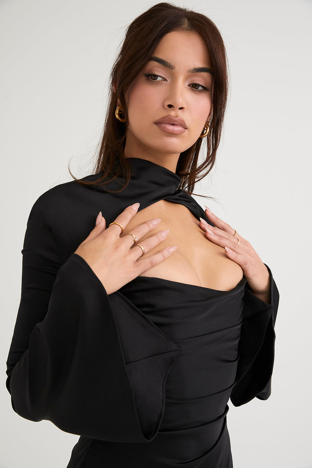 Long Sleeve Cut Out Dress