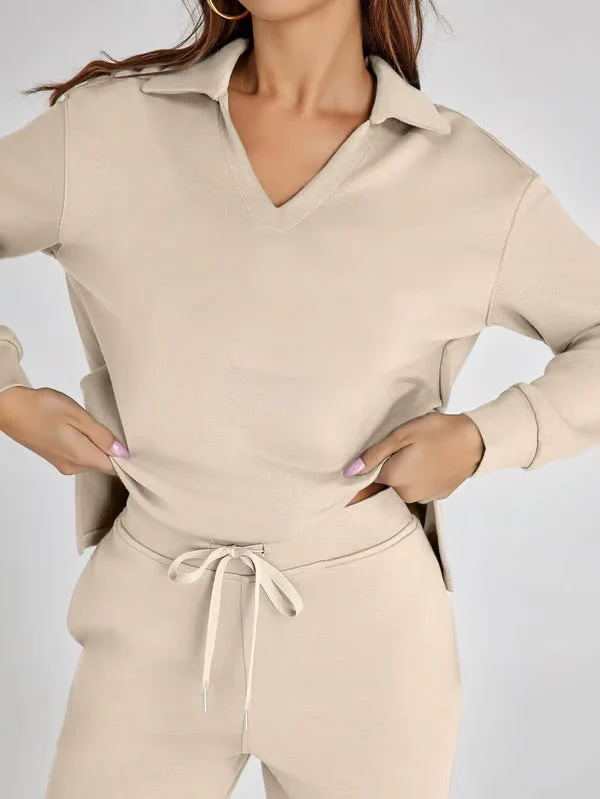 Collared Lounge Set