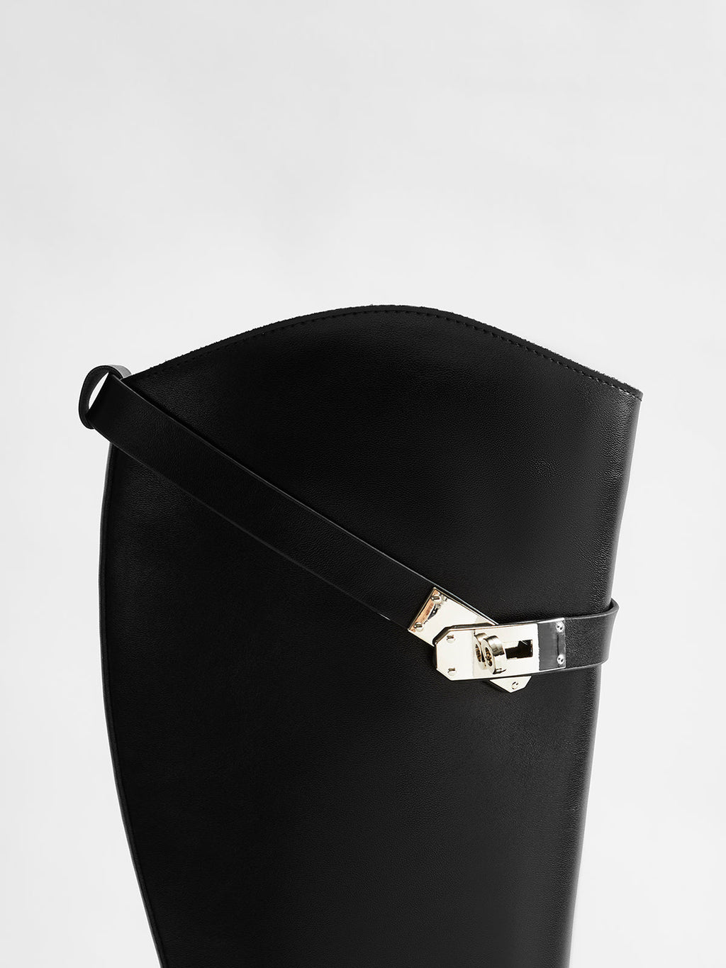 Buckle Strap Knee High Boots