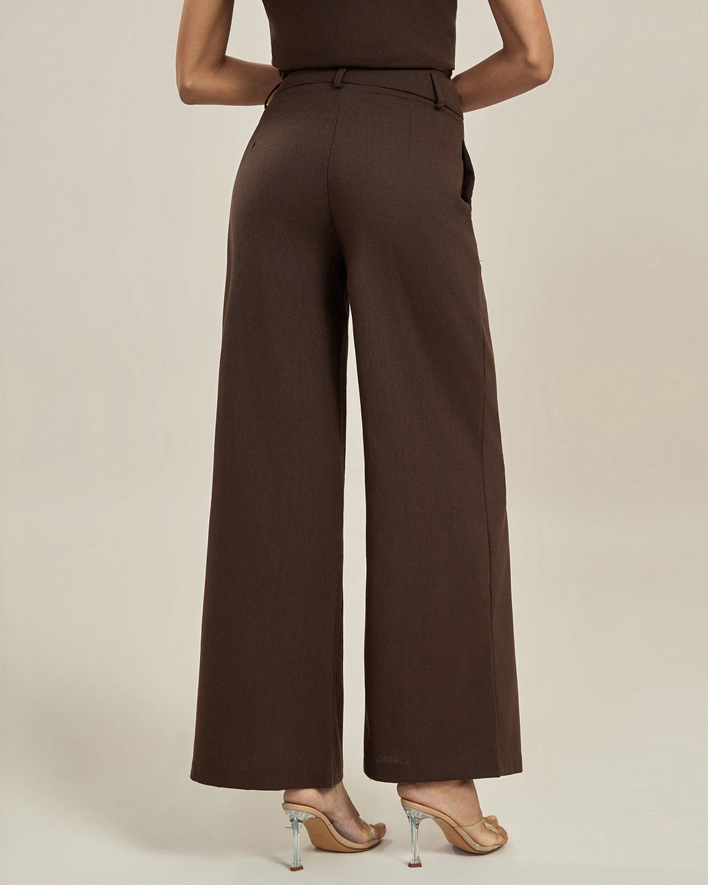 High Waisted Wide Leg Trousers