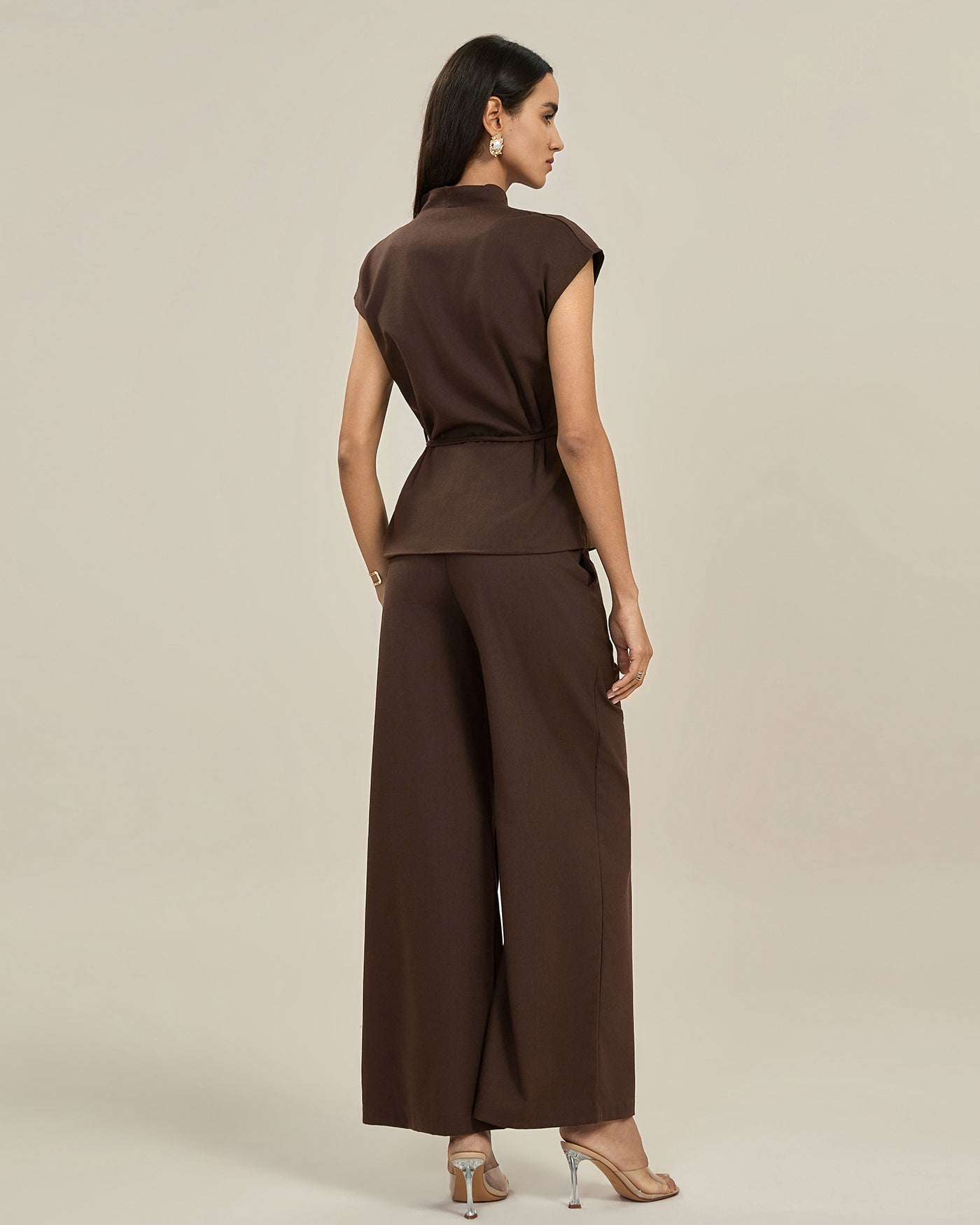 High Waisted Wide Leg Trousers