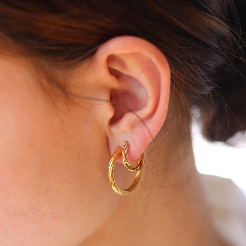 Mini Twisted Hoop Earrings