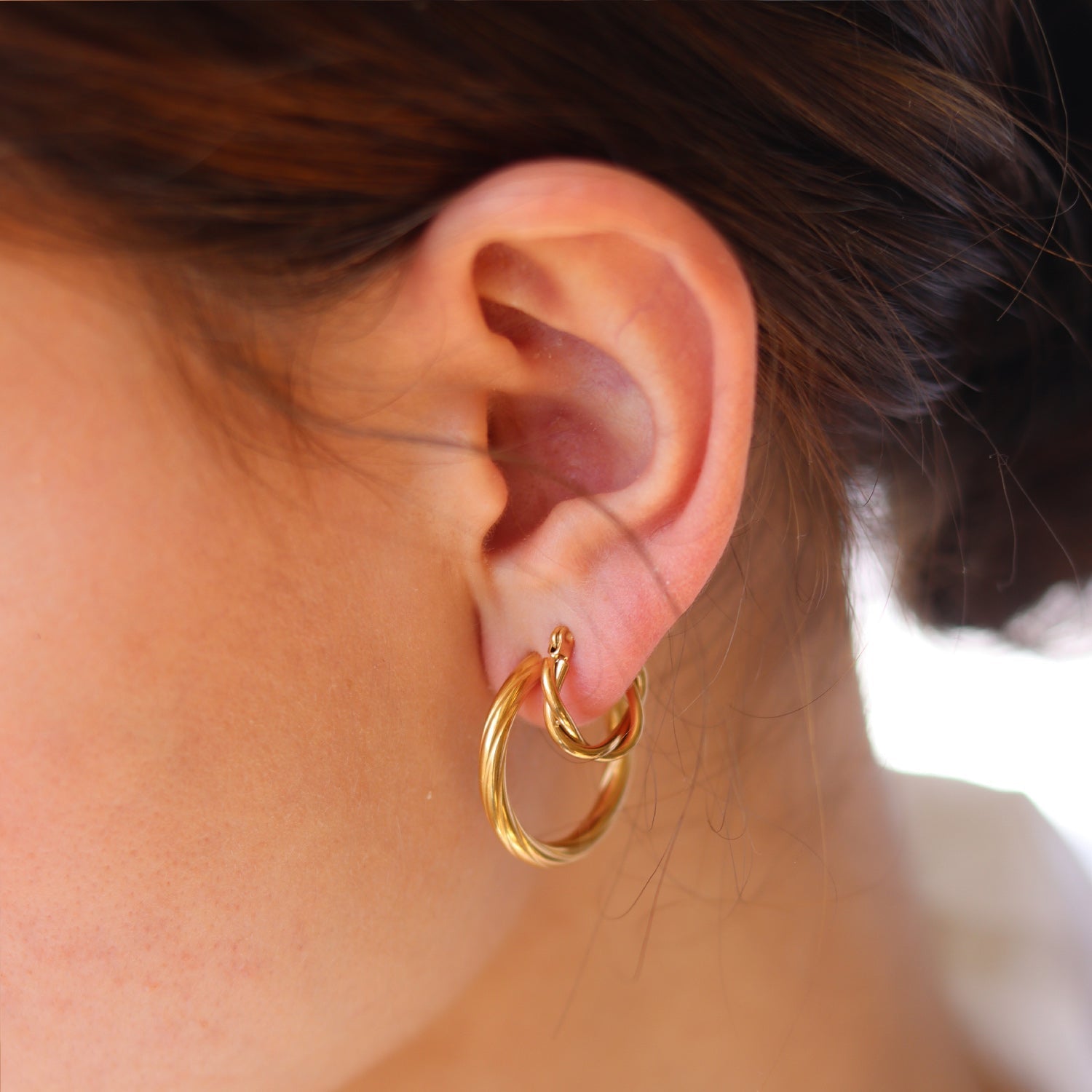 Mini Twisted Hoop Earrings