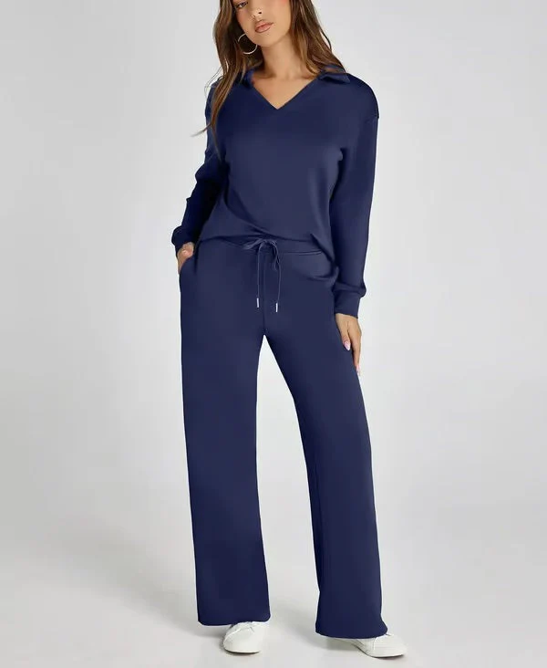 Collared Lounge Set
