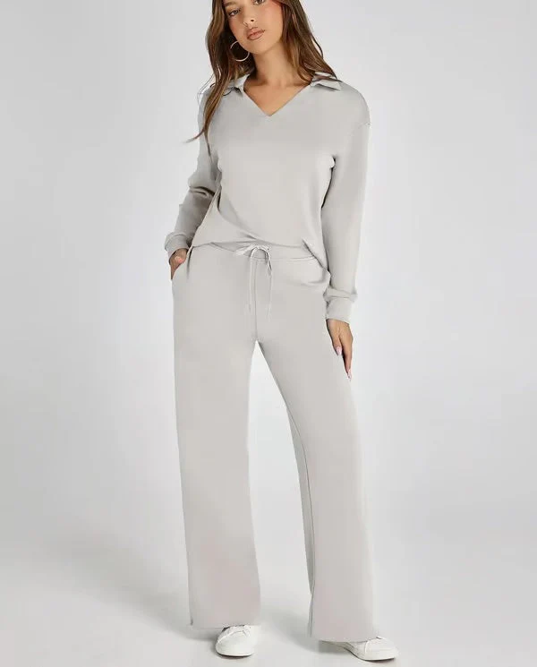 Collared Lounge Set