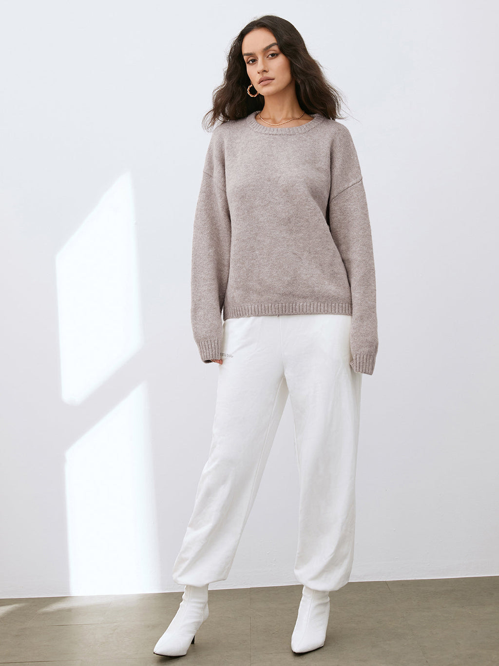 Relaxed Knit Pullover Sweater