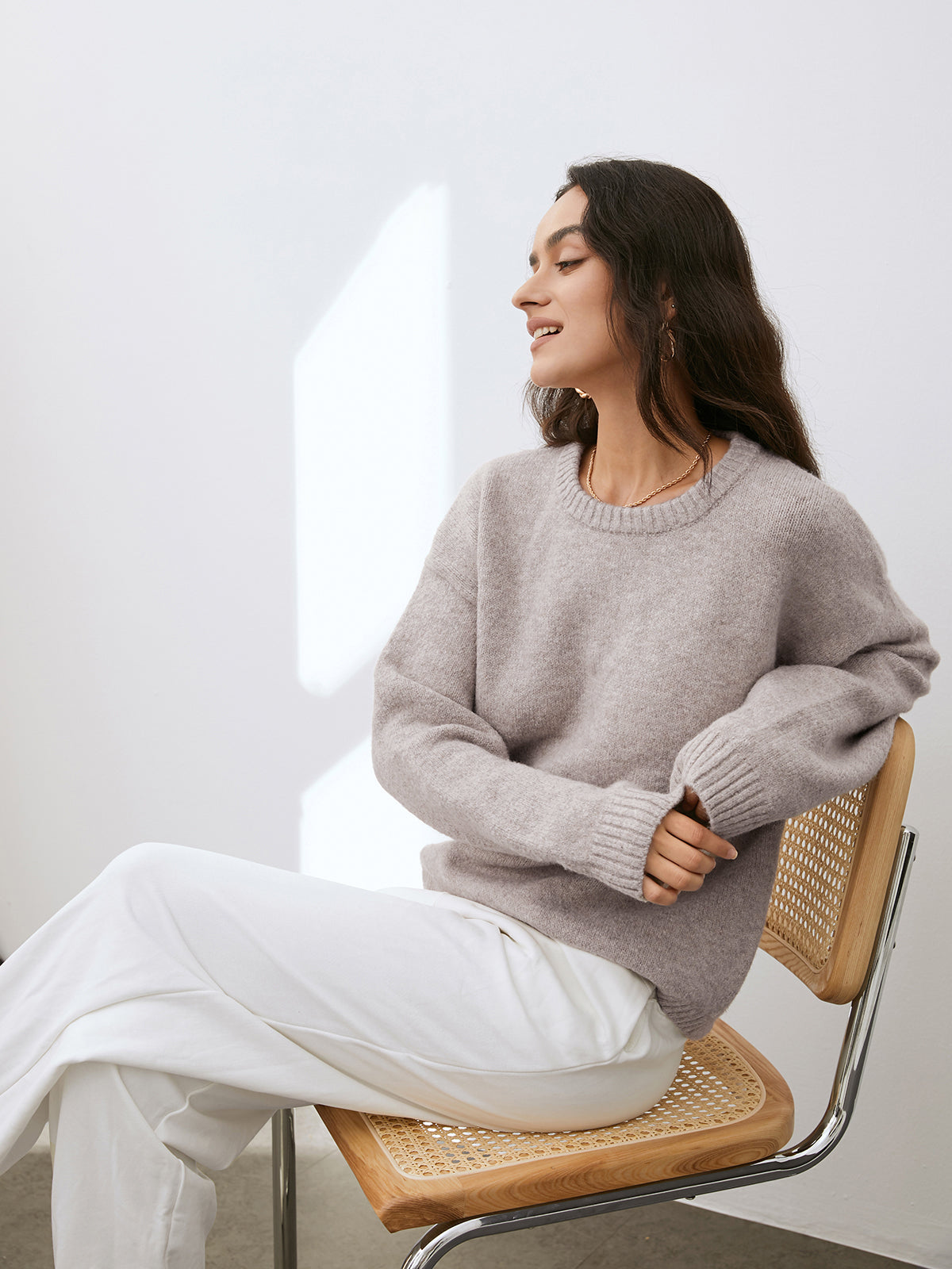 Relaxed Knit Pullover Sweater