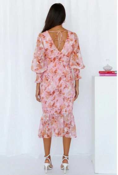 Floral Smocked Midi Dress