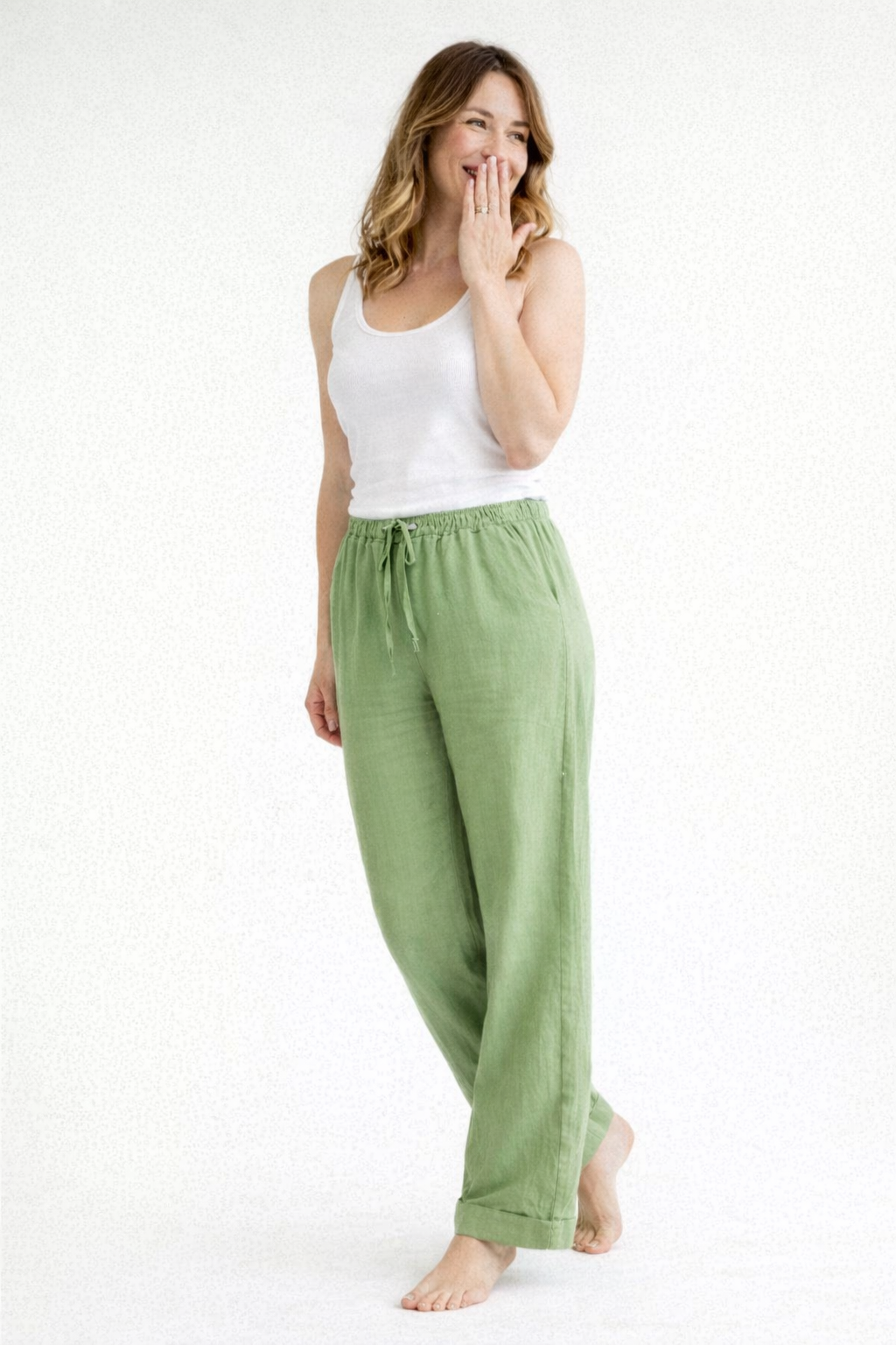 Relaxed Fit Drawstring Trousers