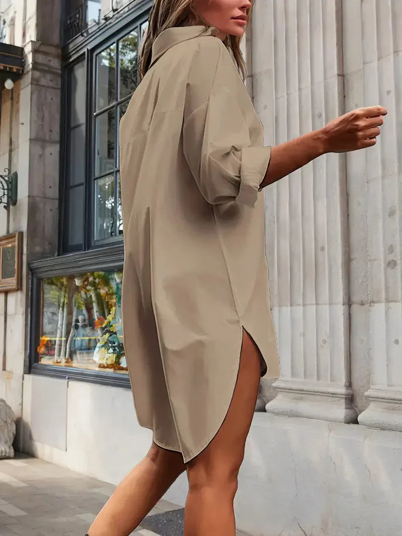 Relaxed Oversized Blouse Dress
