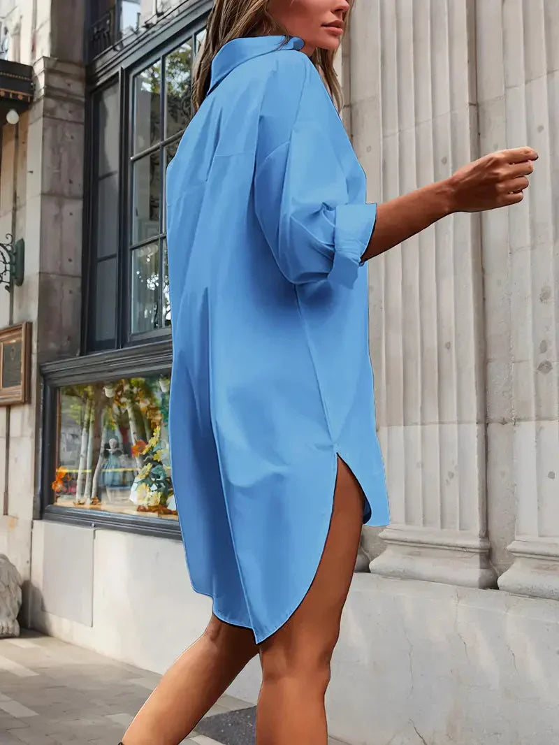 Oversized High-Low Blouse
