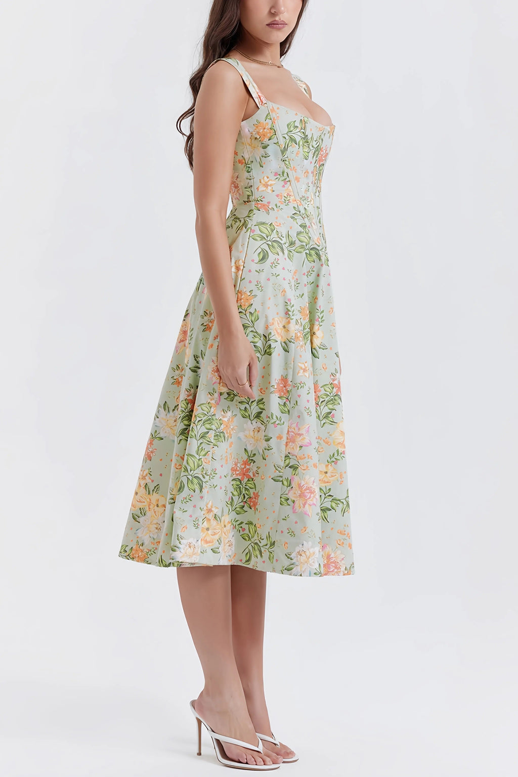 Floral Split Midi Dress