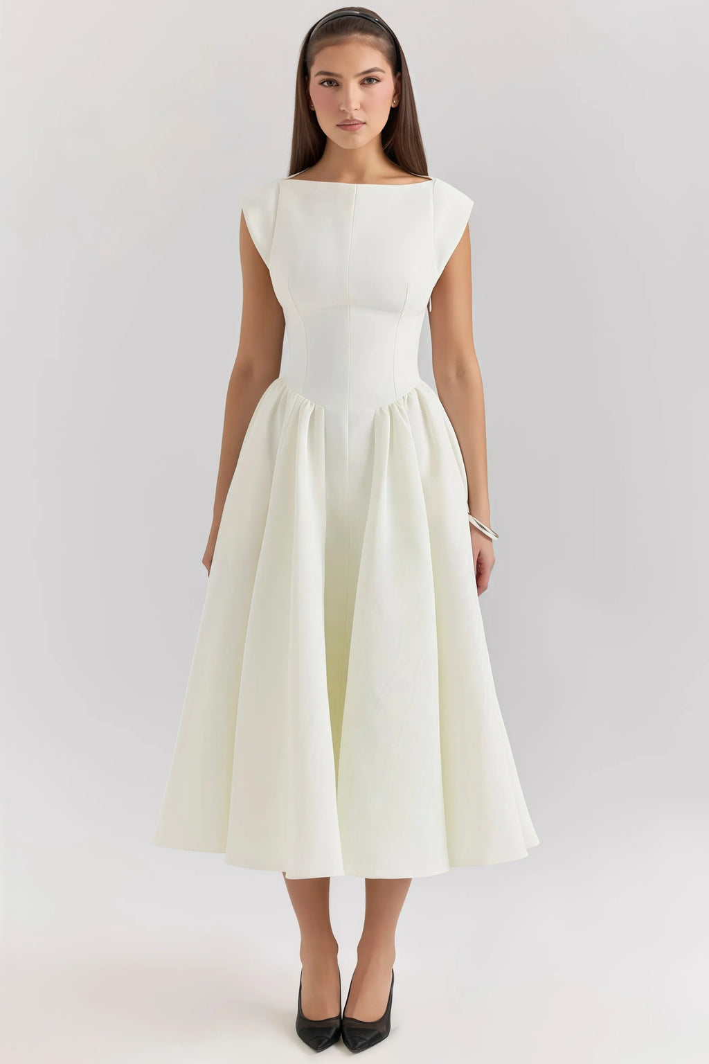 Formal Structured Midi Dress