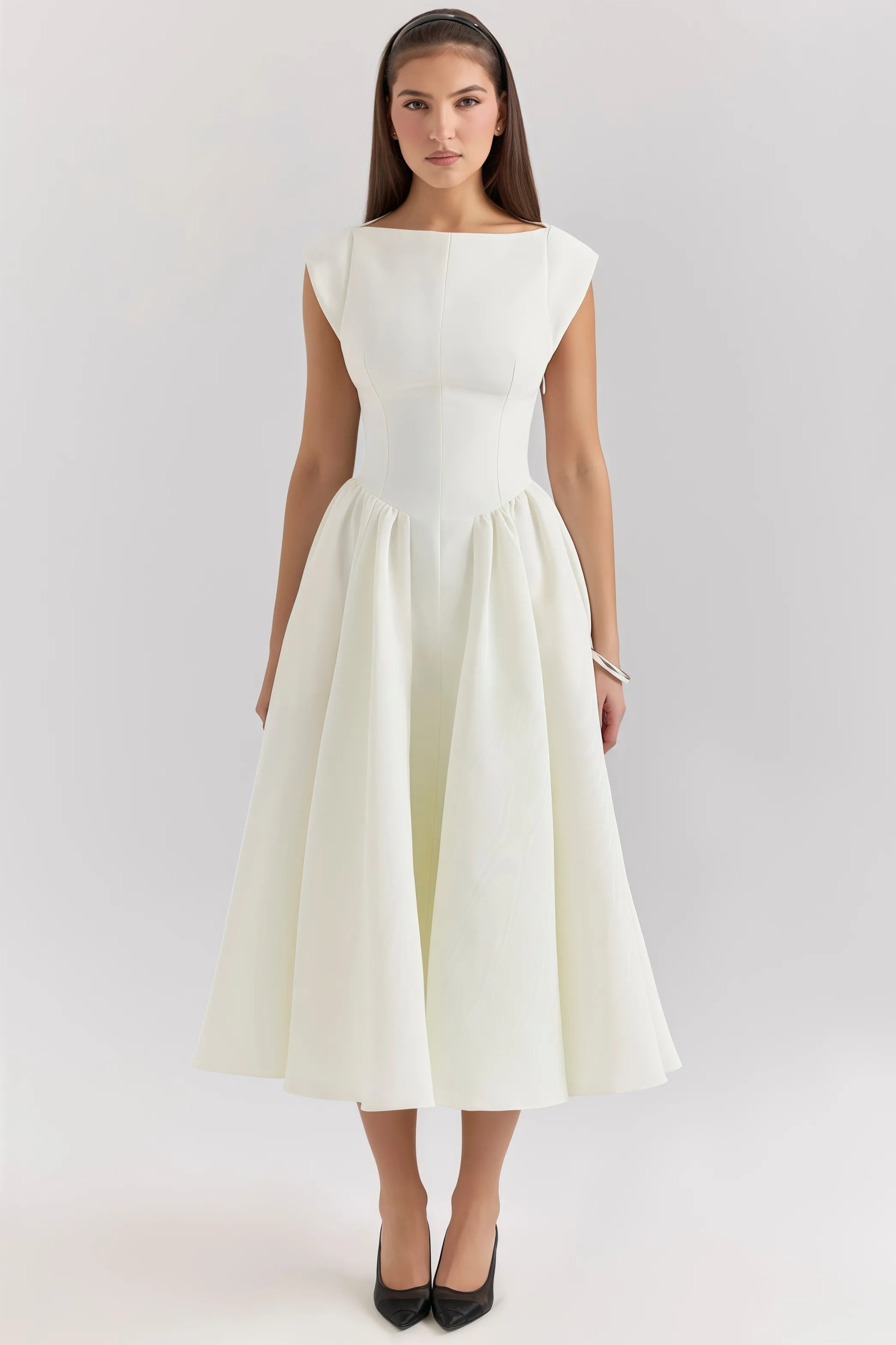 Formal Structured Midi Dress
