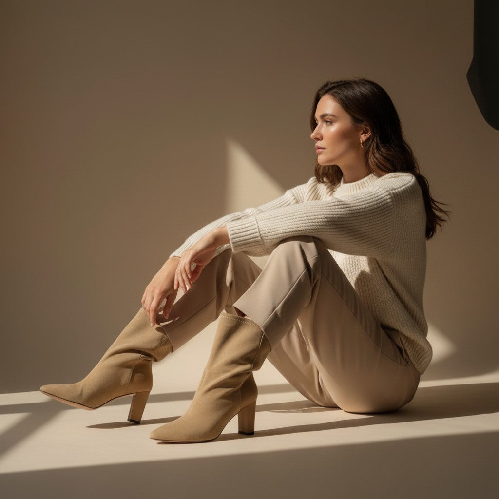 Suede High Heel Boots