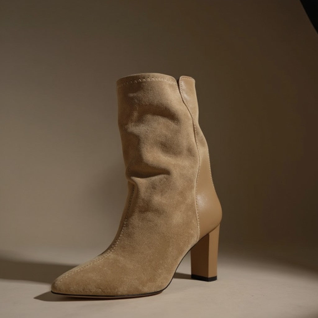 Suede High Heel Boots