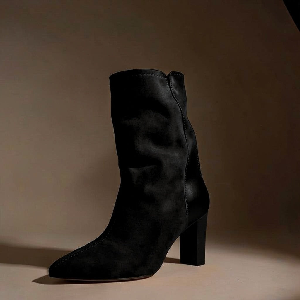 Suede High Heel Boots