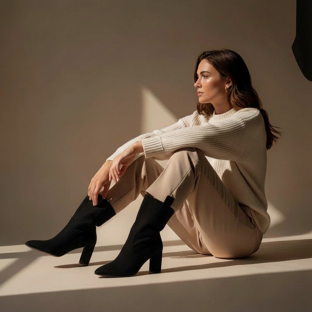 Suede High Heel Boots