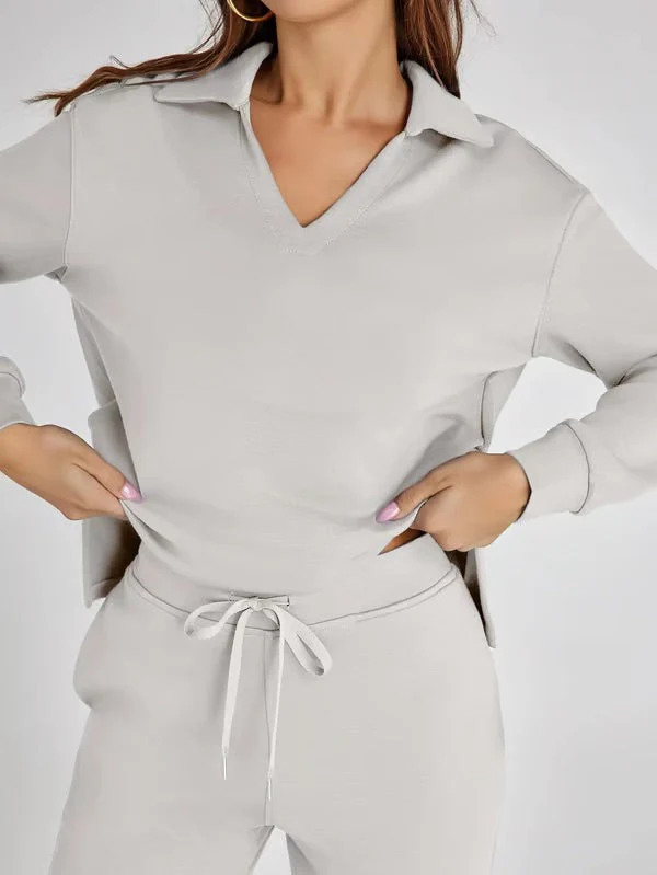 Collared Lounge Set