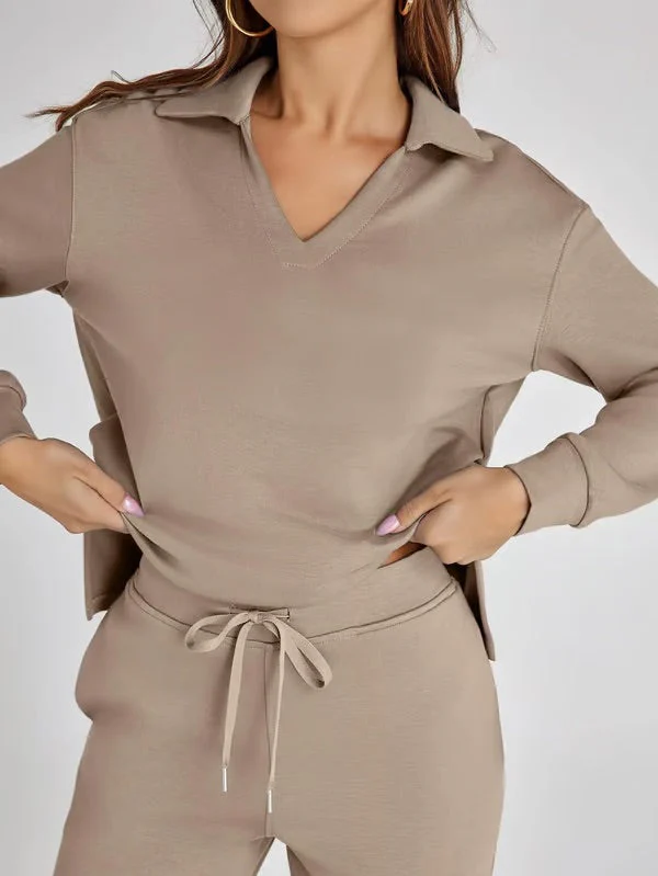 Collared Lounge Set