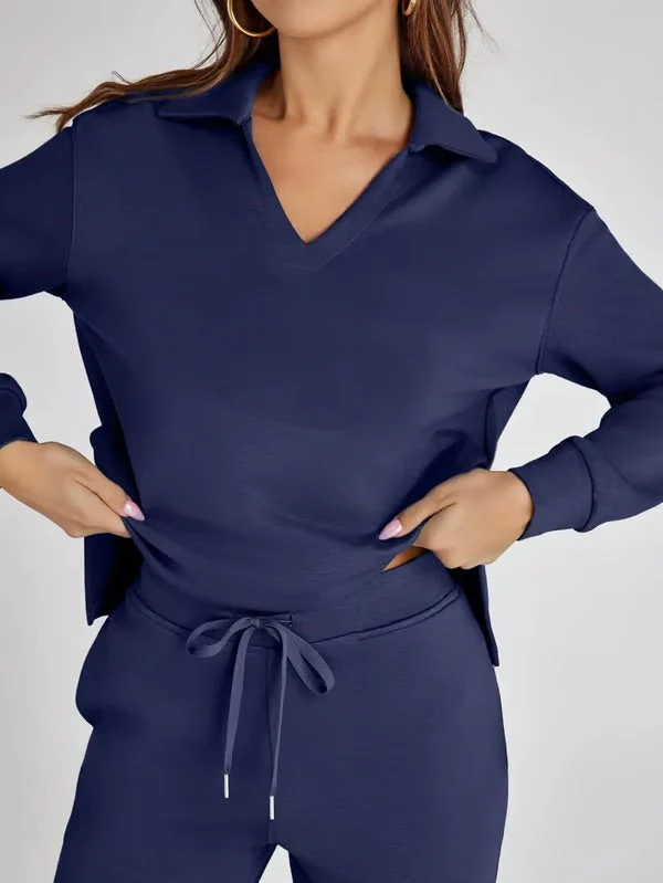 Collared Lounge Set