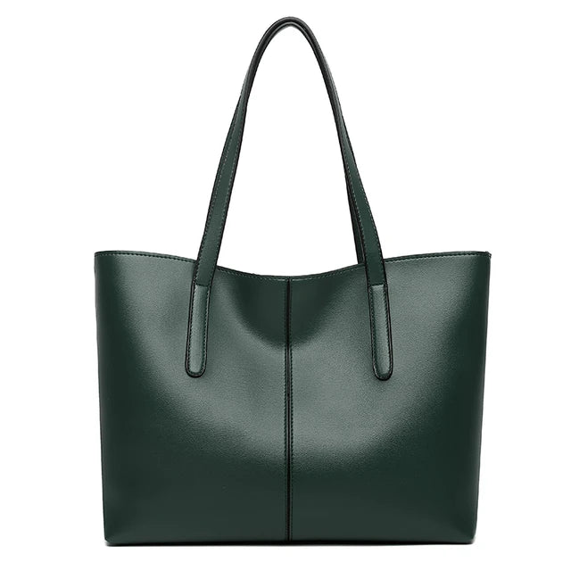Structured Black Minimalist Shoulder Bag