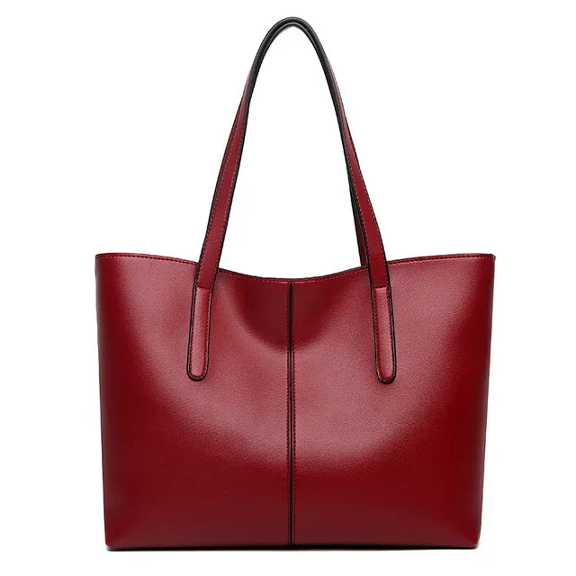 Structured Black Minimalist Shoulder Bag
