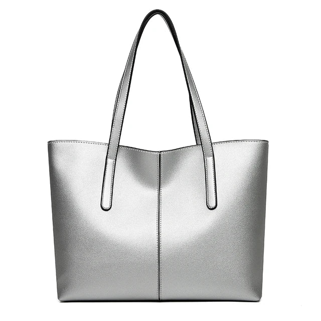 Structured Black Minimalist Shoulder Bag