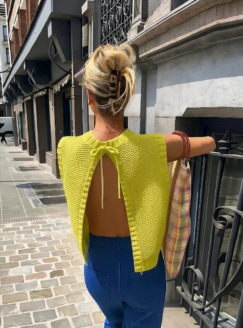 Textured Knit Sleeveless Top