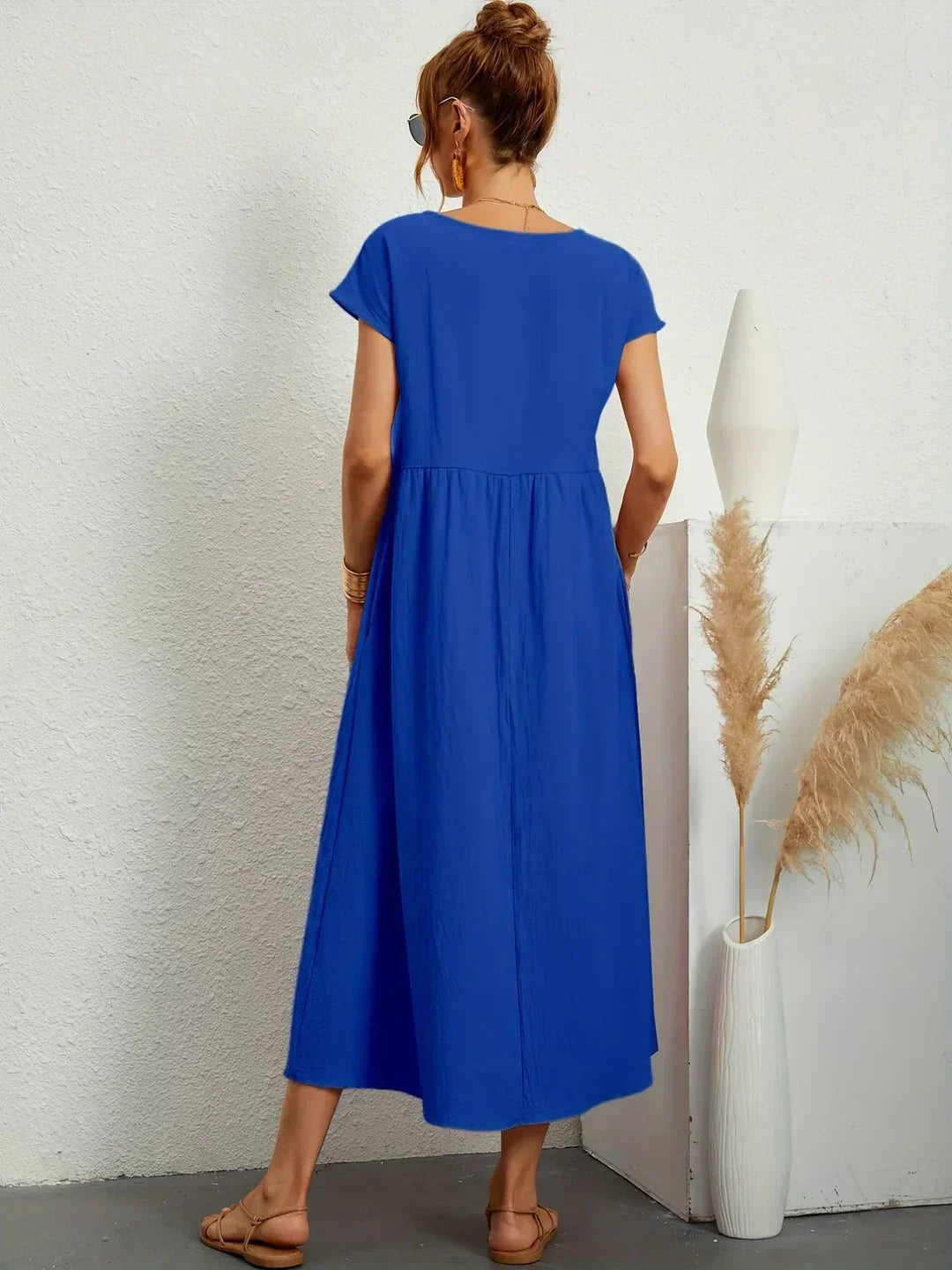 Relaxed Tiered Midi Dress
