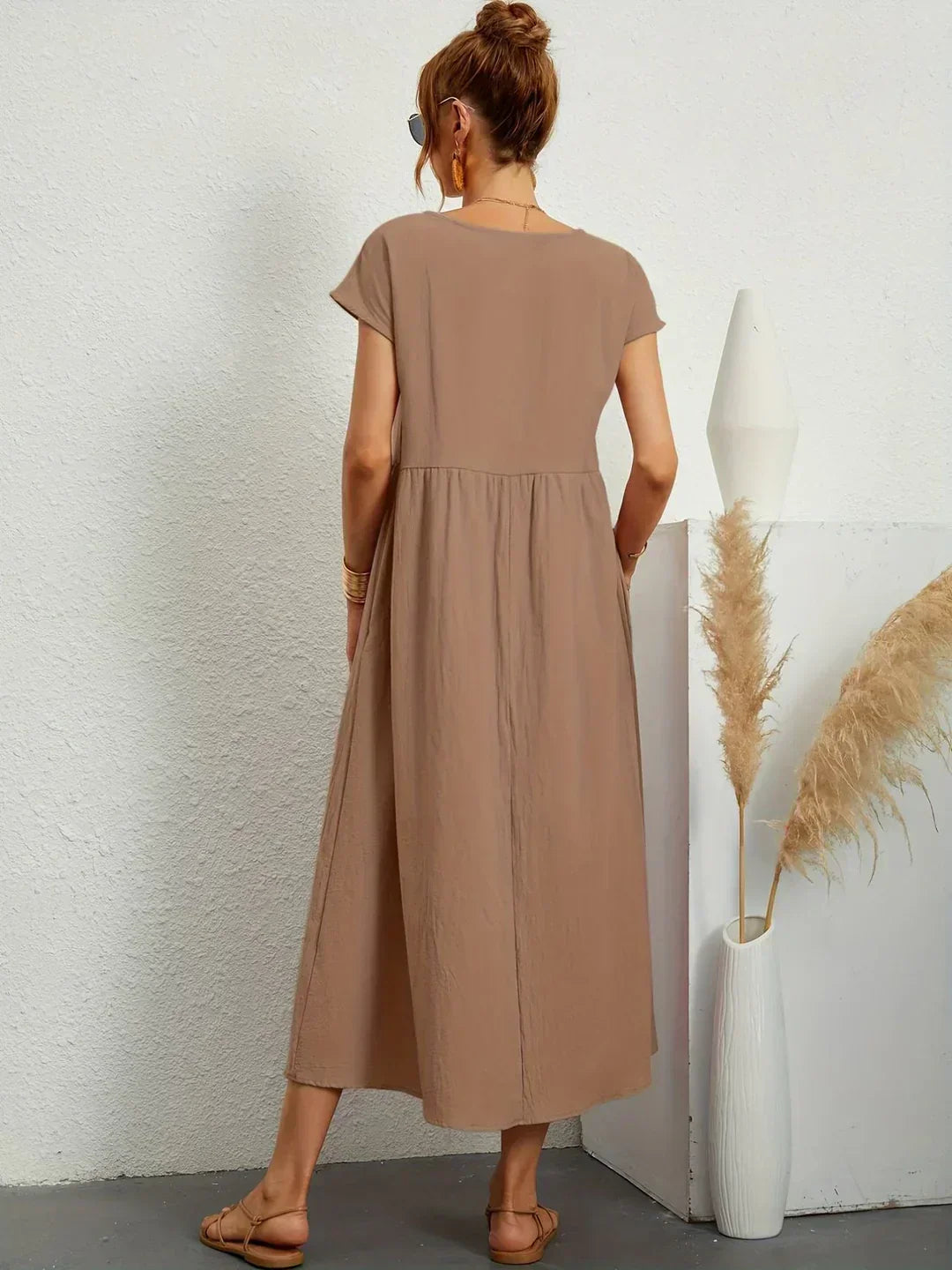 Relaxed Tiered Midi Dress