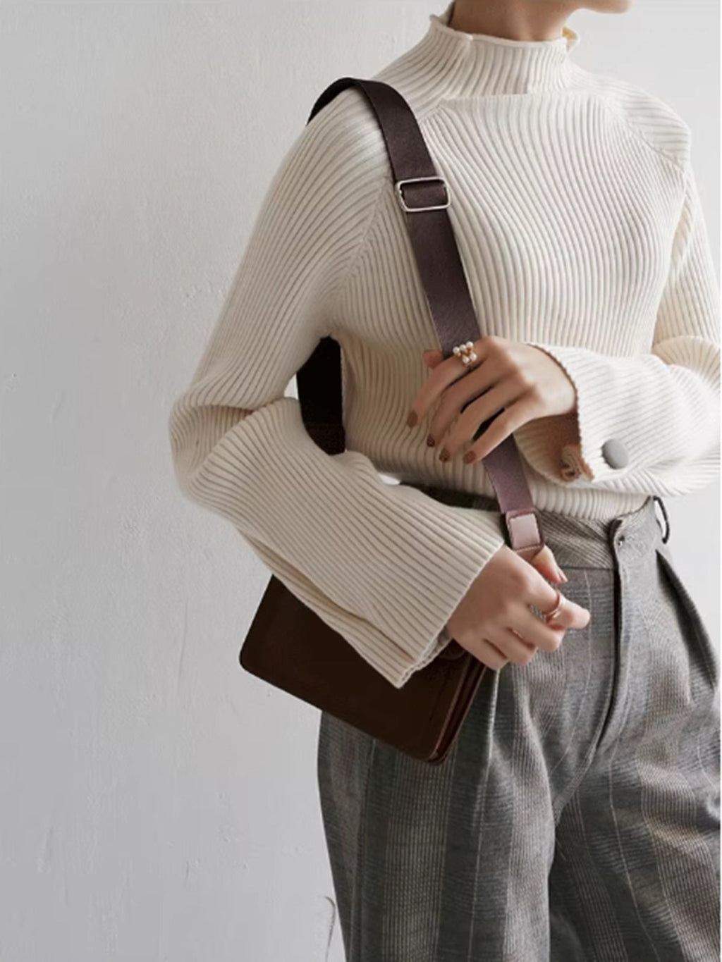 Ribbed Turtleneck Sweater