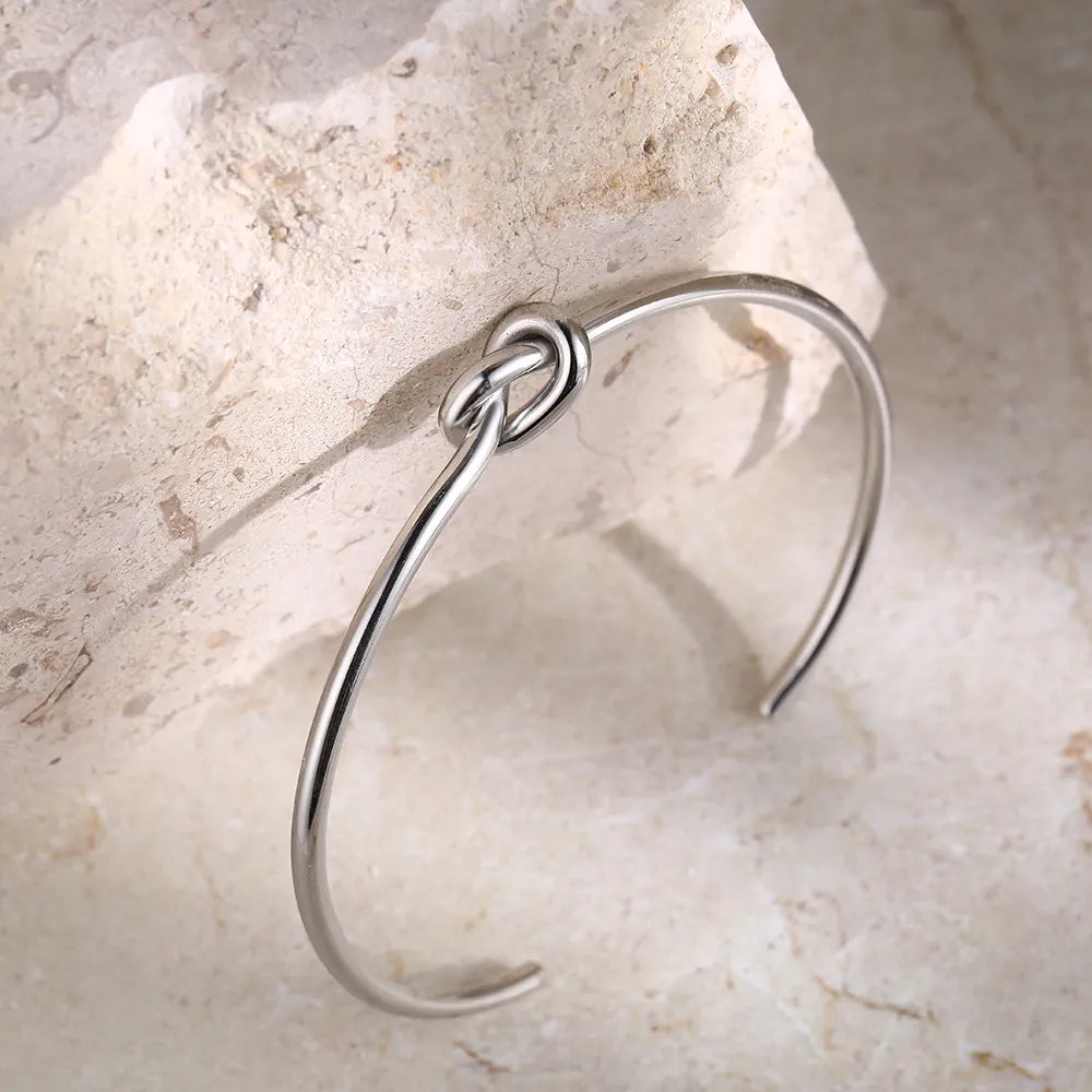 Twisted Knot Gold Cuff Bracelet