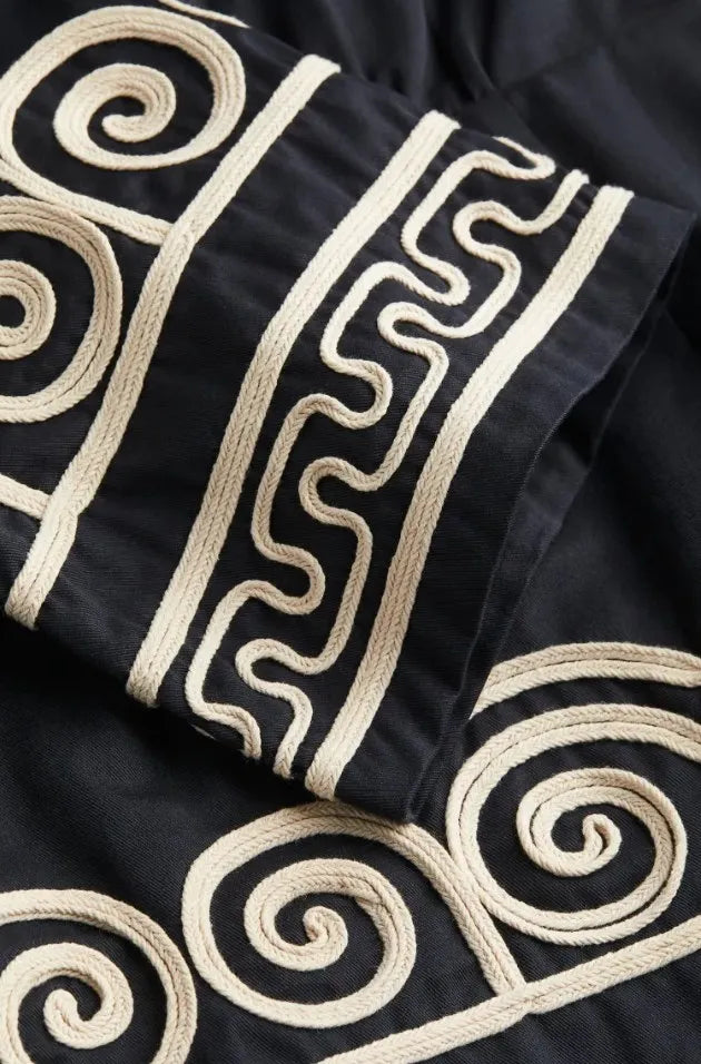 Embroidered Pattern Kaftan Dress