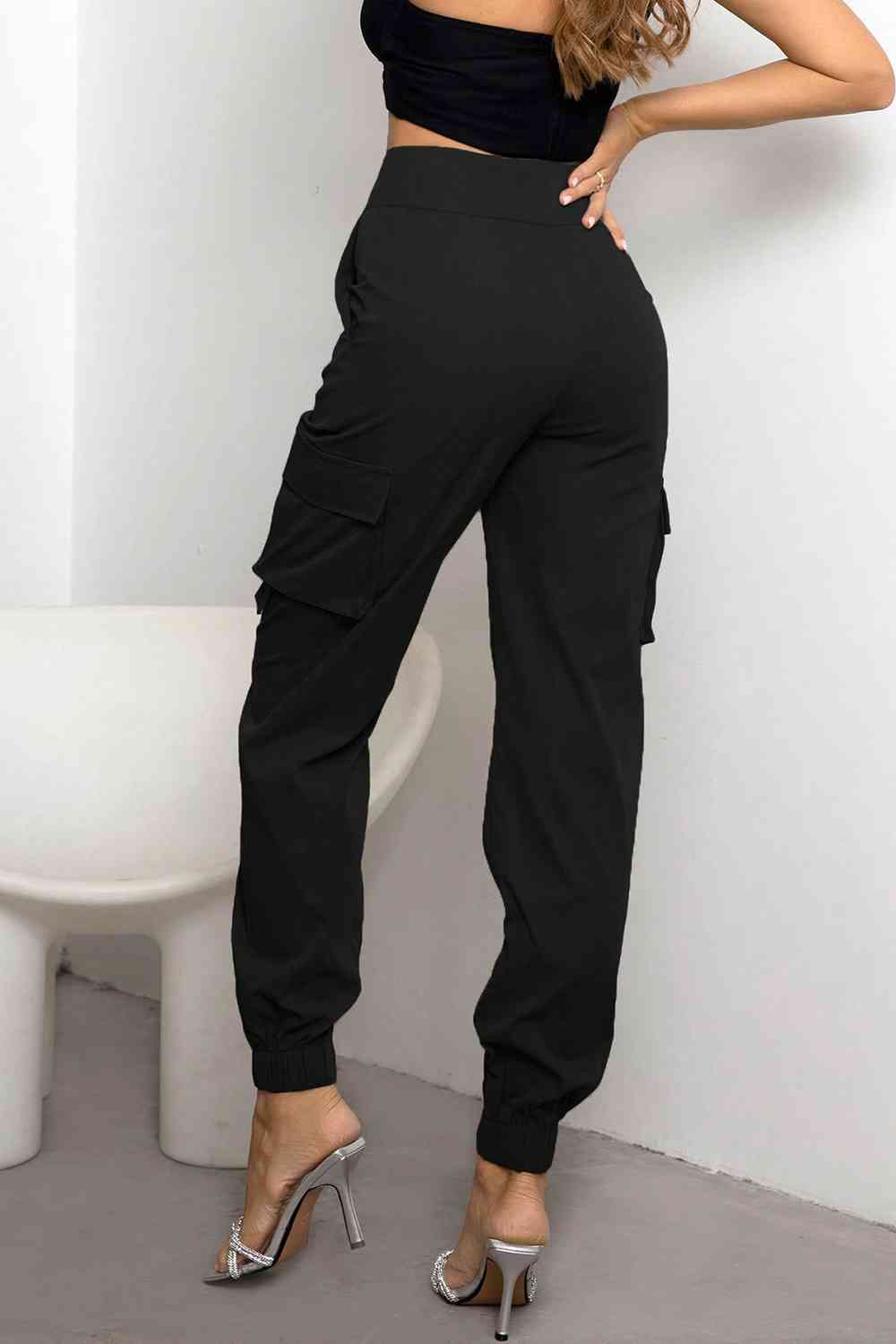 High Waist Cargo Trousers