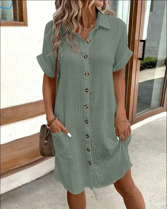 Relaxed Polo Midi Dress